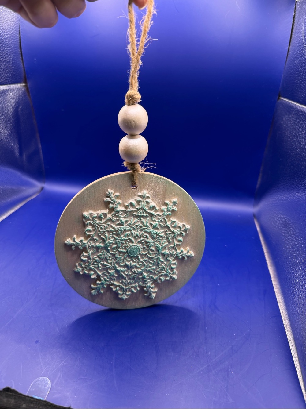 Snowflake Wooden Hanging Ornament